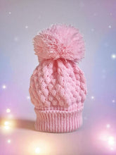 Pink Baby Pom Pom wool hat