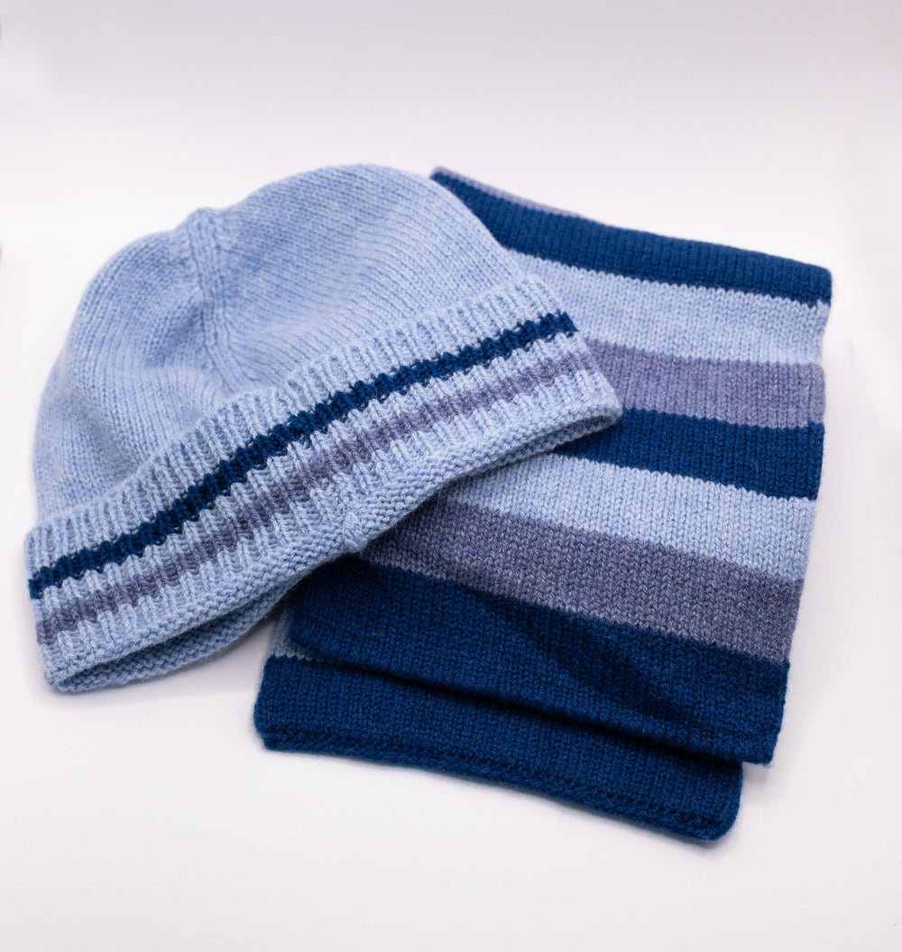 100% Lambs Wool Hat & Scarf Set