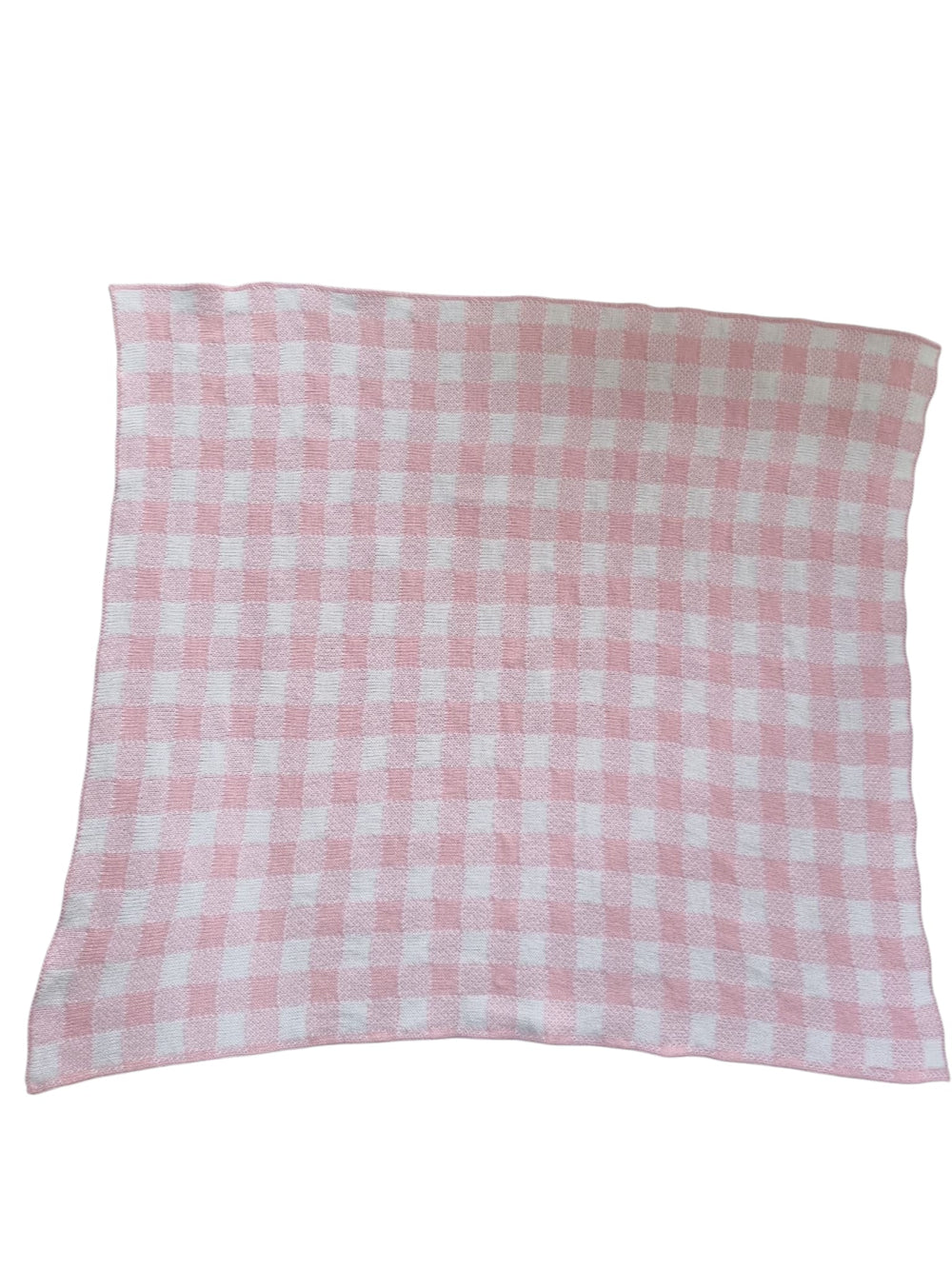 Pink Baby check blanket